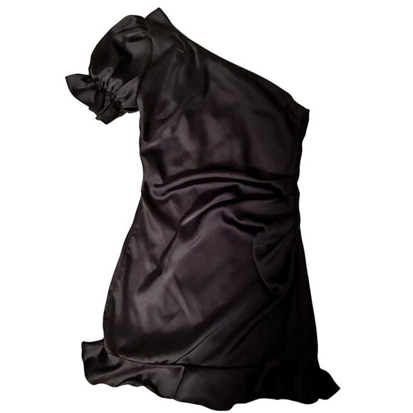 B. Darlin Juniors' Asymmetric One-Shoulder Bodycon Mini Dress - Picture 1 of 5